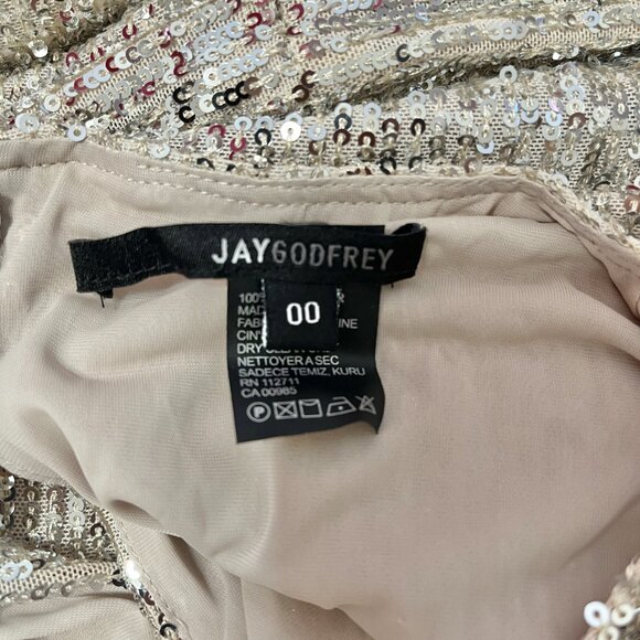 Jay Godfrey Maggie Sequin Long Sleeve Mini Dress 00 - Picture 10 of 10